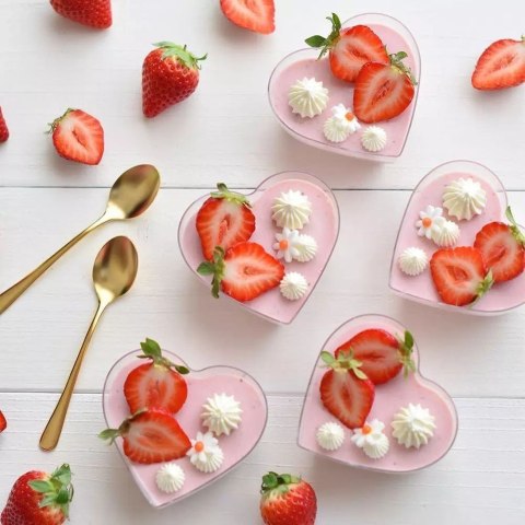 Pucharki Desery Przekąski Serce 6 szt. 120 ml Catering ORION