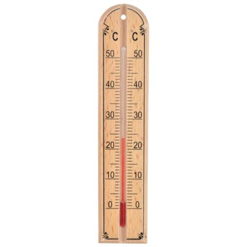 Termometr Pokojowy Drewniany ORION 20 cm do Środka z Czytelną Skalą