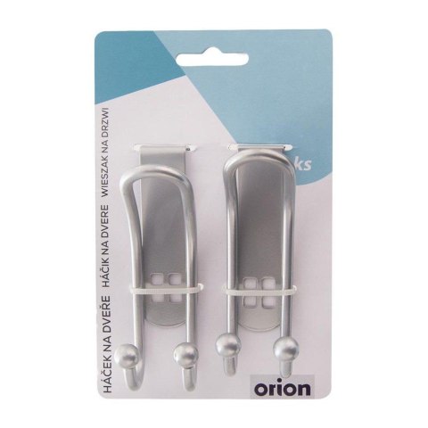 Wieszak na Drzwi Podwójny 2 szt. ORION Stal Nierdzewna 10 cm