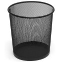 Kosz na Śmieci Biurowy Metalowy Czarny 26 x 28cm ORION Wytrzymały i Pojemny