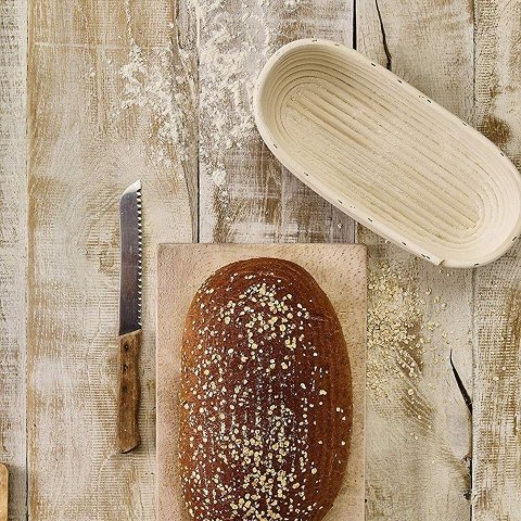 Koszyk do Wyrastania Ciasta na Chleb Rattanowy Solidny ORION 26 x 13 x 9 cm