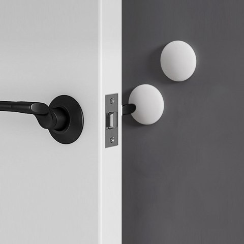 Stoper do Drzwi Samoprzylepny Biały Ogranicznik Ścienny 2 szt. ORION