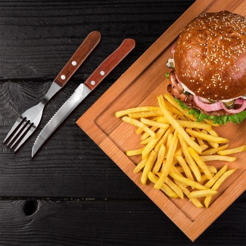 Sztućce noże do steków pizzy burgerów grilla grillowe zestaw komplet noży 6 sztuk Sztućce noże do steków pizzy burgerów grilla grillowe zestaw komplet noży 6 sztuk