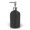 Dozownik do Mydła ORION 450 ml Szklany Szary Imitacja Marmuru z Pompką