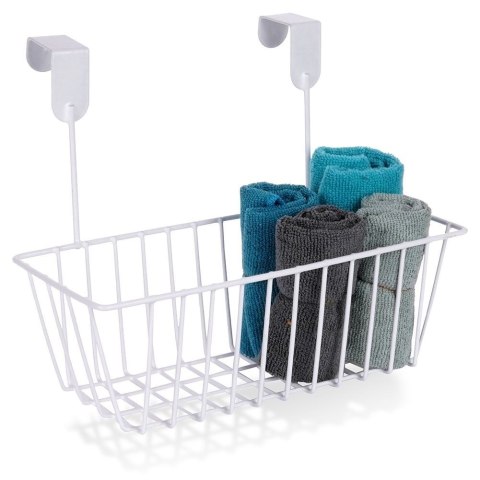 Koszyk na Drzwi Metalowy Biały 28 cm STORAGE SOLUTIONS Wytrzymały