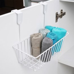 Koszyk na Drzwi Metalowy Biały 28 cm STORAGE SOLUTIONS Wytrzymały