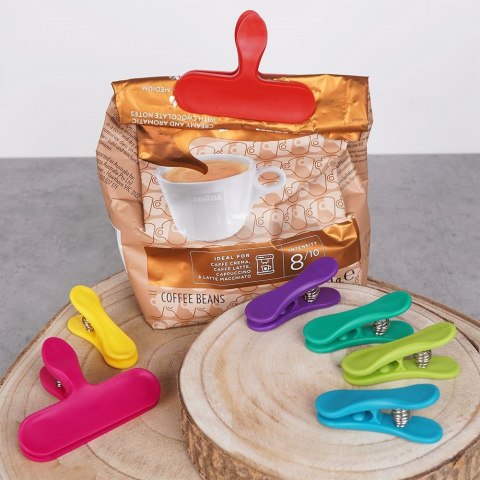 Klipsy do Torebek EXCELLENT 7 szt. 2 Rozmiary Mix Kolorów Szczelność