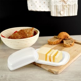 Maselniczka z przykryciem maselnica biała pojemnik na masło