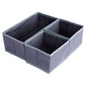 Organizer do Szuflady Modułowy 3 el STORAGE SOLUTIONS Szary Składany