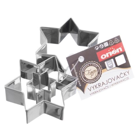 Zestaw 2 Wykrawaczy do Ciastek Gwiazda 4,5 cm Stal do Zmywarki ORION