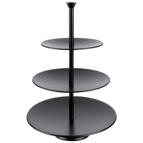 3-piętrowa Patera na Ciastka Owoce Słodycze Czarna EXCELLENT HOUSEWARE