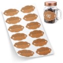 Etykiety Samoprzylepne na Słoiki ORION 12 szt. Korkowe Chmurki Opisowe