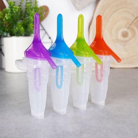 Forma do Lodów EXCELLENT Zestaw 4 szt. ze Stojakiem Patyczki do Zmywarki