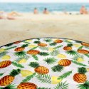 Mata plażowa piknikowa składana okrągła koc 138 cm