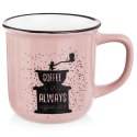 Kubek do Kawy Ceramiczny Różowy 370 ml ORION z Dekorem do Zmywarki