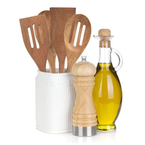 Łyżka Łyżeczka Cedzakowa do Odcedzania Drewniana WHITELINE 30 cm ORION