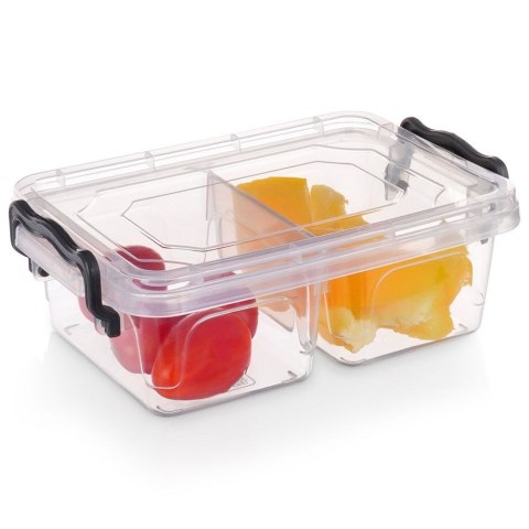 Pojemnik na Żywność Dzielony 500 ml ORION Lunchbox z Klipsami 16,5 x 11 cm