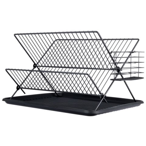 Suszarka na Naczynia Ociekacz do Naczyń Czarna VILDE 45 x 32 x 25,5 cm