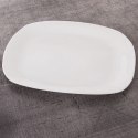 Półmisek Szklany Biały Prostokątny Talerz Serwowania 28 x 21 cm ORION