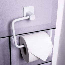Wieszak uchwyt na papier toaletowy metalowy biały