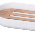 Mydelniczka z Wkładką Bambusową Biała 13 x 8 cm Tworzywo VILDE