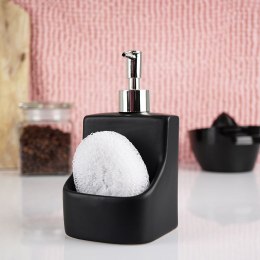 Dozownik do Naczyń Ceramiczny VILDE 350 ml z Miejscem na Gąbkę Czarny Mat