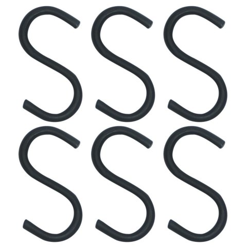 Haczyki na Reling ORION RADKA Czarne 6 szt. 7,5 cm Loft Kuchnia