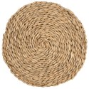 Podkładka na Stół Okrągła Naturalna Boho 35 cm ORION Liście Pałki Wodnej