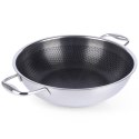 Patelnia stalowa wok nieprzywierający premium COOKCELL HYBRYD 28 cm