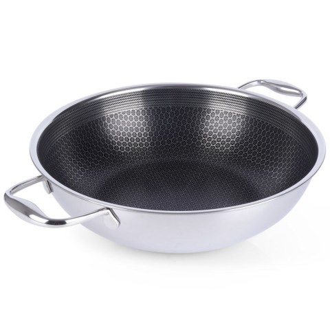 Patelnia stalowa wok nieprzywierający premium COOKCELL HYBRYD 28 cm