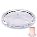Podstawka pod Świecę Szklana Okrągła Przezroczysta 10 cm HSC Dekoracyjna