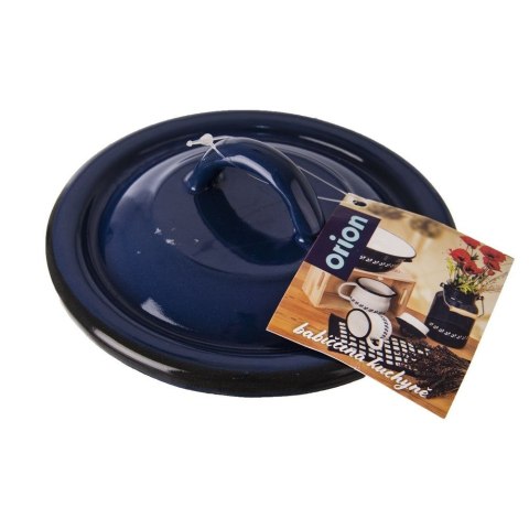 Pokrywka Emaliowana Niebieska do Garnka Rondla Uniwersalna ORION 12 cm