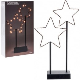 Gwiazda świecąca / lampka stołowa metalowa czarna 30 LED 40 cm