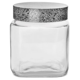 Pojemnik szklany kuchenny na produkty sypkie / słój zakręcany kwadratowy 1 l