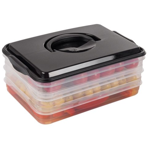 Pojemnik na Wędliny Sery Żywność Jedzenie 3-Poziomowy ORION 3 x 600 ml