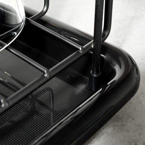 Suszarka na Naczynia Ociekacz Czarny z Wyjmowaną Tacą 50 cm VILDE