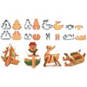 Wykrawacze do Ciastek 8 el. LA CUCINA 3D Stal Nierdzewna Świąteczne