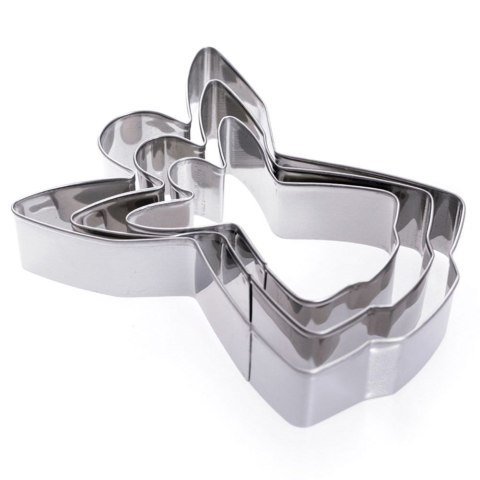Wykrawacze do Ciastek 3 szt. LA CUCINA Anioł Stal Nierdzewna 12 cm