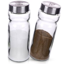 Przyprawnik szklany solniczka + pieprzniczka zestaw do przypraw soli i pieprzu