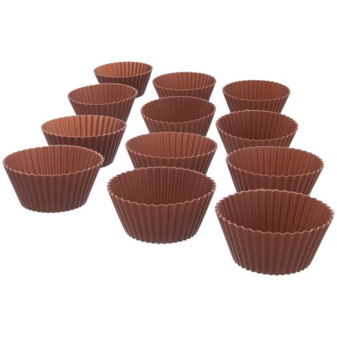 Foremki do Muffinek Silikonowe ORION SILLINIE 5,5 cm do Zmywarki 12 szt.