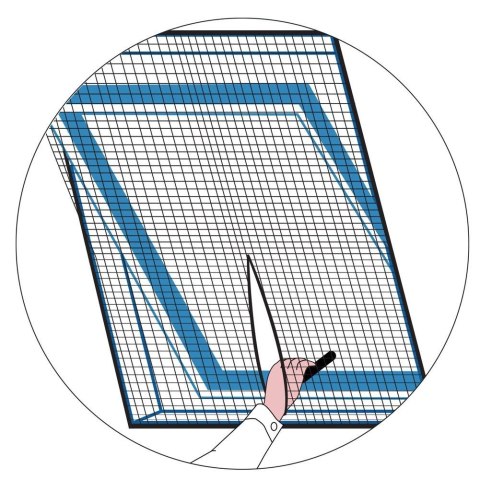 Moskitiera Siatka na Okno Dachowe Owady z Zamkiem ORION Biała 140 x 120 cm