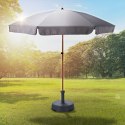 Parasol plażowy ogrodowy regulowany szary 200 cm