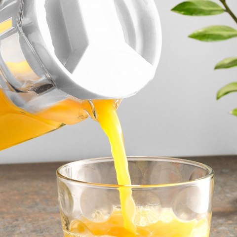 Dzbanek do Serwowania Nalewania Napojów Soków Szklany z Pokrywką VILDE 1,5l