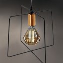 Lampa Sufitowa Wisząca Metalowa Czarna Złota 32 x 29 cm VILDE Loft