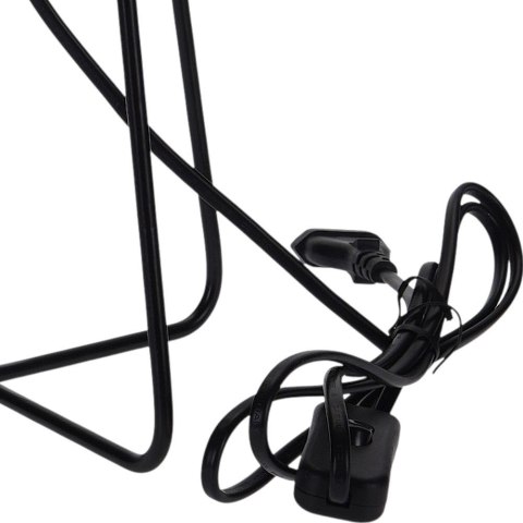 Lampa Stołowa Nocna Metalowa Czarna 21 cm VILDE do Biura i Pokoju