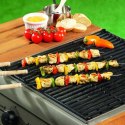 Szpikulce do Szaszłyków Stalowe 4 szt. 38,5 cm BBQ Uchwyt Drewniany