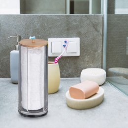 Pojemnik łazienkowy na płatki kosmetyczne bambusowy podajnik na waciki higieniczne