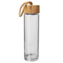 Butelka szklana z sitkiem stalowym bidon na wodę sok lemoniadę filtr na fusy owoce 450 ml