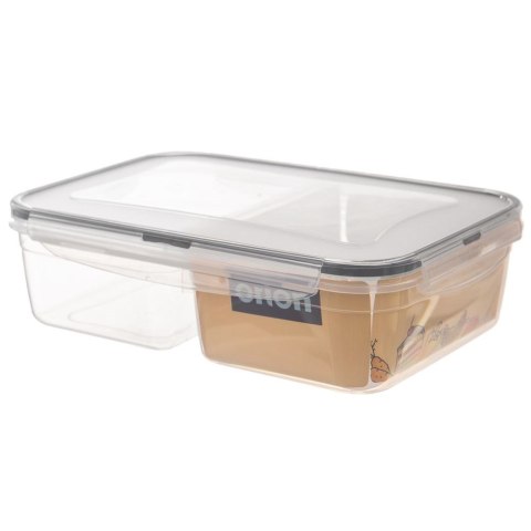 Pojemnik Dzielony Lunchbo x 2 L ORION Szczelny Piętrowany 25,5 x 18 cm