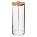 Pojemnik na Płatki Kosmetyczne Bambus 7 x 17,5 cm ORION z Podajnikiem